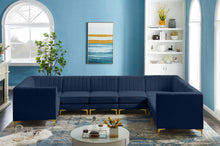 Load image into Gallery viewer, Alina Navy Velvet Modular Sectional
