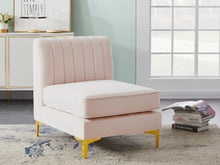 Load image into Gallery viewer, Alina Pink Velvet Armless Chair
