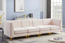 Load image into Gallery viewer, Alina Pink Velvet Modular Sectional
