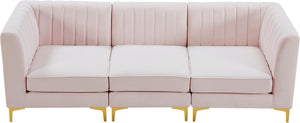 Alina Pink Velvet Modular Sectional