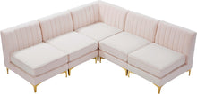 Load image into Gallery viewer, Alina Pink Velvet Modular Sectional
