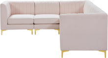 Load image into Gallery viewer, Alina Pink Velvet Modular Sectional
