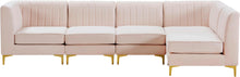 Load image into Gallery viewer, Alina Pink Velvet Modular Sectional
