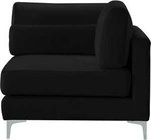 Julia Black Velvet Modular Corner Chair