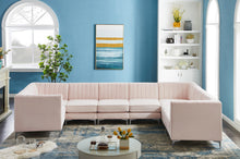 Load image into Gallery viewer, Alina Pink Velvet Modular Sectional
