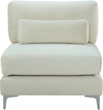 Load image into Gallery viewer, Julia Cream Velvet Modular Armless Chair
