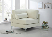 Load image into Gallery viewer, Julia Cream Velvet Modular Corner Chair
