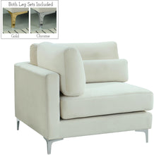 Load image into Gallery viewer, Julia Cream Velvet Modular Corner Chair
