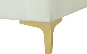 Julia Cream Velvet Modular Ottoman