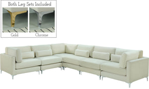 Julia Cream Velvet Modular Sectional (6 Boxes)