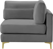 Load image into Gallery viewer, Julia Grey Velvet Modular Corner Chair
