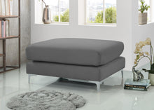 Load image into Gallery viewer, Julia Grey Velvet Modular Ottoman
