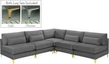 Load image into Gallery viewer, Julia Grey Velvet Modular Sectional (5 Boxes)
