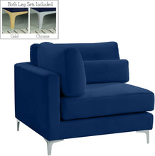 Load image into Gallery viewer, Julia Navy Velvet Modular Corner Chair
