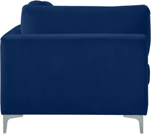 Julia Navy Velvet Modular Corner Chair