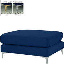 Load image into Gallery viewer, Julia Navy Velvet Modular Ottoman
