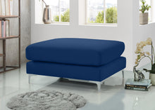 Load image into Gallery viewer, Julia Navy Velvet Modular Ottoman
