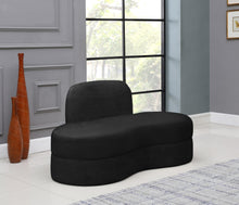 Load image into Gallery viewer, Mitzy Black Velvet Loveseat
