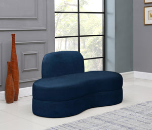 Mitzy Navy Velvet Loveseat