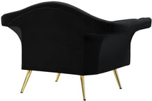 Load image into Gallery viewer, Lips Black Velvet Chair
