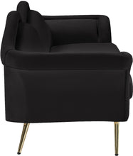 Load image into Gallery viewer, Lips Black Velvet Sofa
