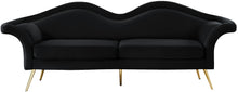 Load image into Gallery viewer, Lips Black Velvet Sofa
