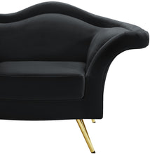 Load image into Gallery viewer, Lips Black Velvet Sofa
