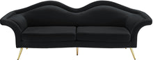 Load image into Gallery viewer, Lips Black Velvet Sofa
