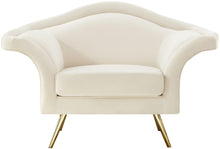 Load image into Gallery viewer, Lips Cream Velvet Chair
