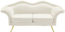 Load image into Gallery viewer, Lips Cream Velvet Loveseat
