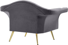 Load image into Gallery viewer, Lips Grey Velvet Chair
