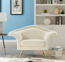 Load image into Gallery viewer, Lips Cream Velvet Chair
