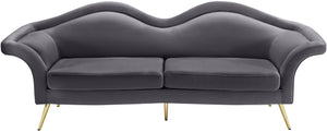 Lips Grey Velvet Sofa