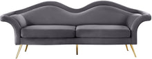 Load image into Gallery viewer, Lips Grey Velvet Sofa
