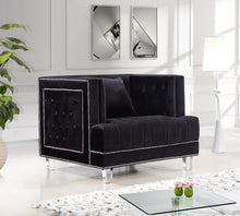 Load image into Gallery viewer, Lucas Black Velvet Chair
