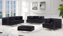 Load image into Gallery viewer, Lucas Black Velvet Loveseat
