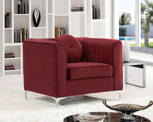 Load image into Gallery viewer, Isabelle Burgundy Velvet Chair
