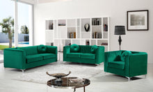 Load image into Gallery viewer, Isabelle Green Velvet Loveseat
