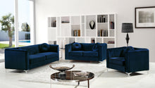 Load image into Gallery viewer, Isabelle Navy Velvet Loveseat
