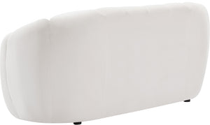 Elijah Cream Velvet Loveseat