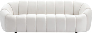 Elijah Cream Velvet Sofa