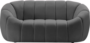 Elijah Grey Velvet Loveseat