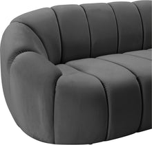 Load image into Gallery viewer, Elijah Grey Velvet Loveseat
