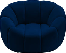 Load image into Gallery viewer, Elijah Navy Velvet Chair
