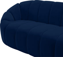 Load image into Gallery viewer, Elijah Navy Velvet Sofa
