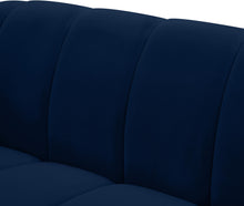 Load image into Gallery viewer, Elijah Navy Velvet Chair
