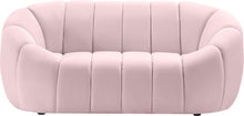 Load image into Gallery viewer, Elijah Pink Velvet Loveseat
