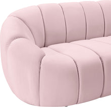 Load image into Gallery viewer, Elijah Pink Velvet Loveseat
