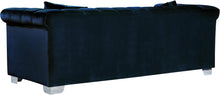 Load image into Gallery viewer, Kayla Navy Velvet Loveseat
