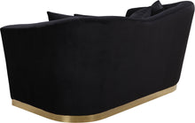 Load image into Gallery viewer, Arabella Black Velvet Loveseat
